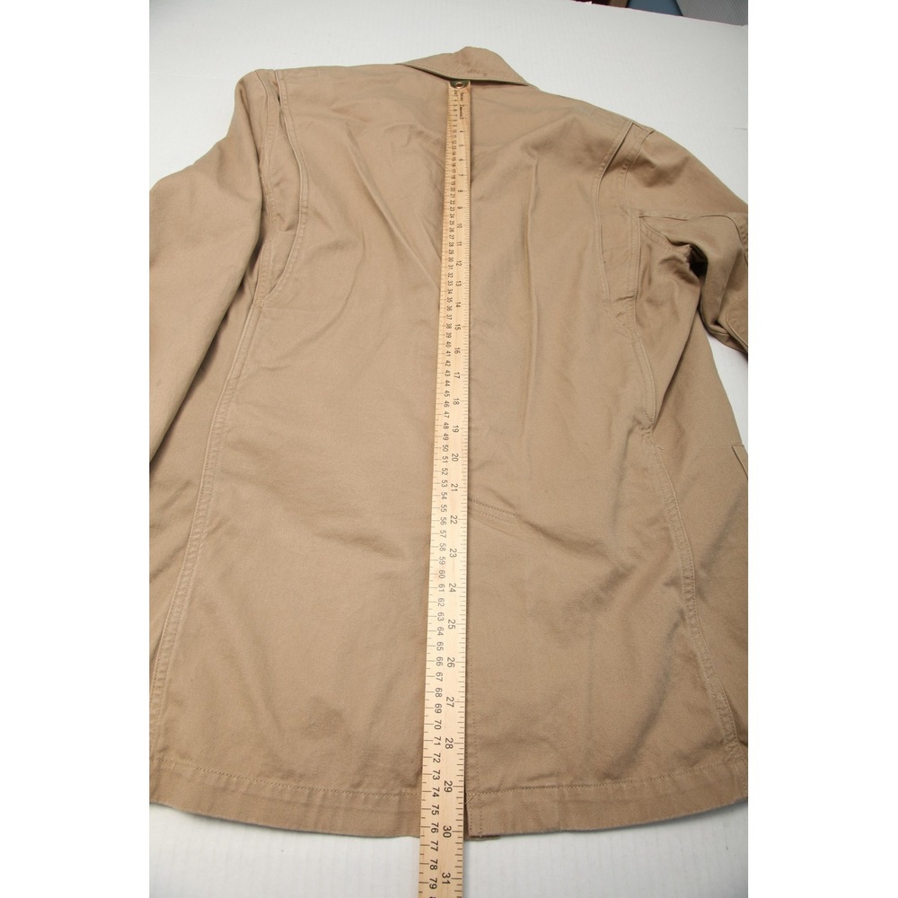 Duluth Trading Co Blazer Jacket Mens Medium Tan Cotton Workwear Utility Pockets - Picture 9 of 15